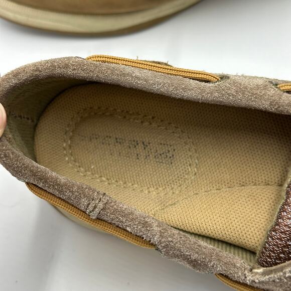 Sperry Top Sider Intrepid Glitter Leather Tan Boat Shoes Womens Size 5M STS92459 - Picture 11 of 16